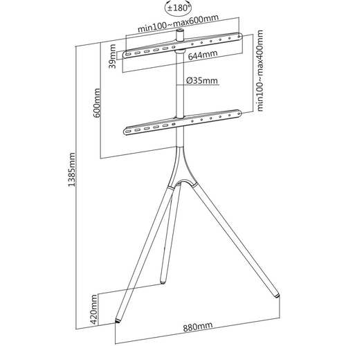 Manhattan Soporte para TV con Trípode imagen 10