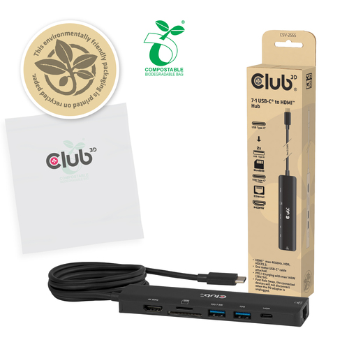 Club 3D CSV-2555 7-1 USB-C naar HDMI Hub, afbeelding 5