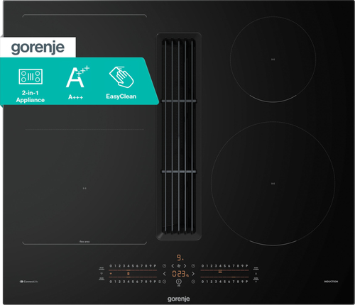 Gorenje GEH6432BSCWF Черный Встроенный 60 cm Плита с зонами индукции 4 зона(ы) Встроенный капюшон