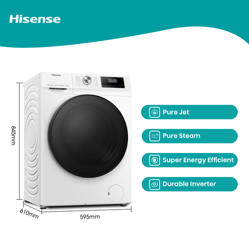 Hisense WDQA1014EVJM washer dryer Freestanding Front-load White – image 2