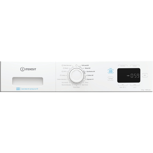 Indesit IP846PUSHGO 8kg 1400 Spin Washing Machine in White A Rated Pus - image 6