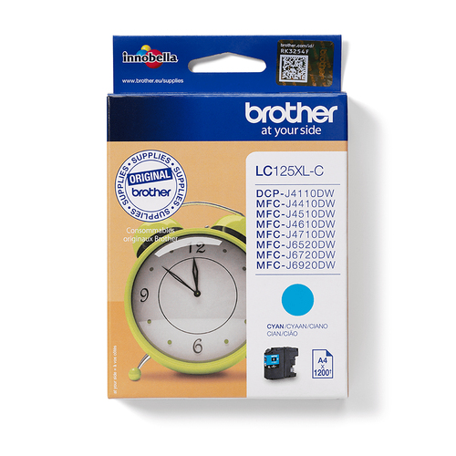 Original Brother LC125XLC High Capacity Cyan Ink Cartridge - image 1