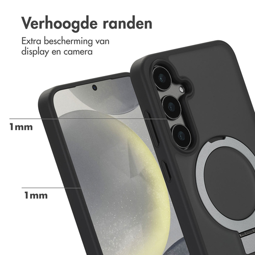 Accezz Ring Stand Backcover met MagSafe Samsung Galaxy S24 Plus - Zwart, afbeelding 5