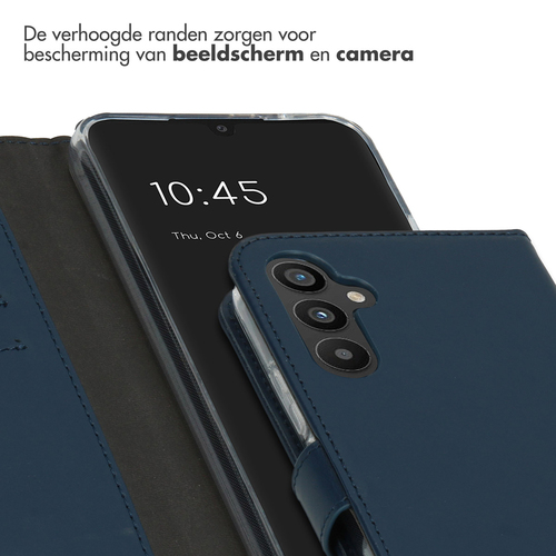 Selencia Echt Lederen Bookcase Samsung Galaxy A34 (5G) - Blauw, afbeelding 4