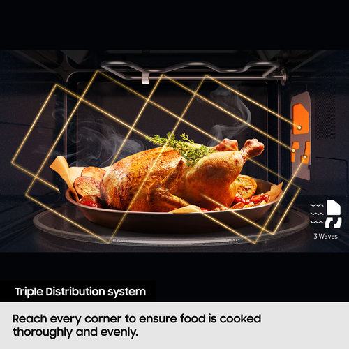 Samsung Solo Microwave Triple Distribution System 23L Stainless Steel finish - image 4