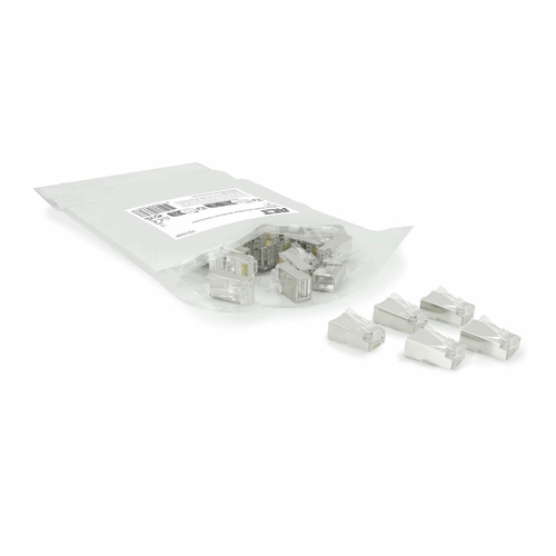 RJ45 PASS-THROUGH PLUG C6A SH. Zak 25 stk, afbeelding 2
