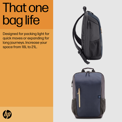 HP Travel 18 Liter 15.6 Blue Night Laptop Backpack – image 6