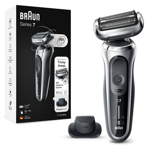 Braun Series 7 71-S1200s Foil shaver Trimmer Silver