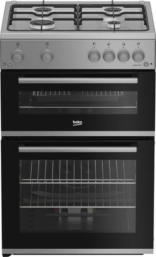 Beko FTG6201S 60cm wide Single Oven Gas Cooker - Silver - A+ Rated, Silver - image 1