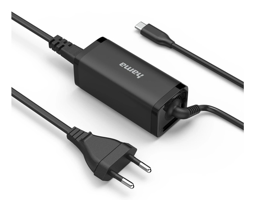 Hama Universele USB-C-notebook-netadapter GaN Power Delivery (PD) 5-20V/65W Oplader Zwart, afbeelding 2