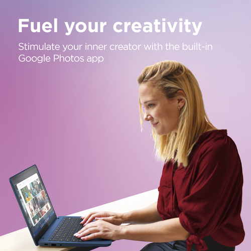 Lenovo 14" IdeaPad Slim 3 MediaTek, 4GB RAM, 128GB, eMMC, Full HD, Chromebook - Abyss Blue, Blue - image 5