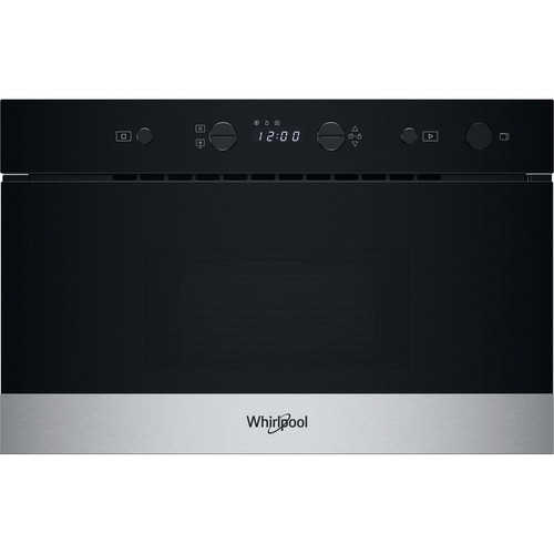 Whirlpool WMN571BX Black, Stainless steel Solo microwave Built-in