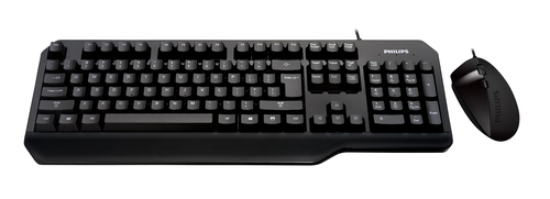 Philips SPT6202B/93 keyboard Mouse included Office USB QWERTY Black