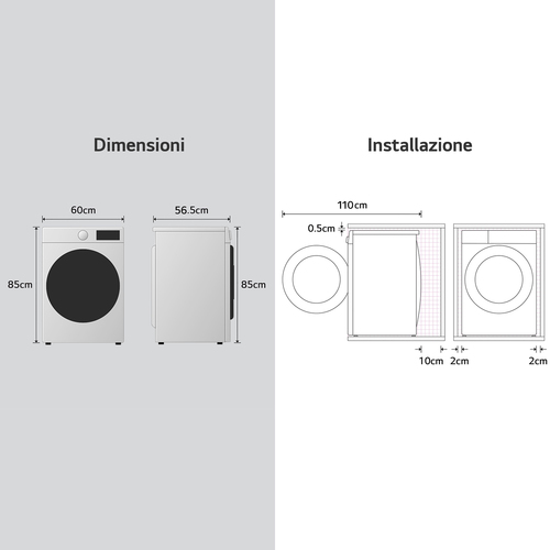 LG F4X7009TWB lavadora Carga frontal 9 kg 1400 RPM Blanco
