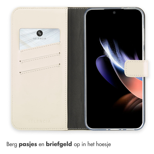 Selencia Echt Lederen Bookcase Samsung Galaxy A56 - Greige, afbeelding 3