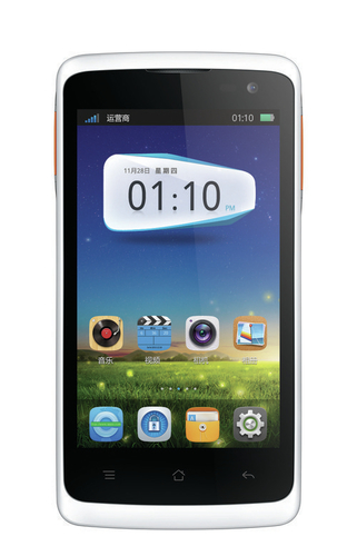 Oppo R821T 10.2 cm (4") Android 4.2.2 3G Micro-USB 0.5 GB 4 GB 1700 mAh White