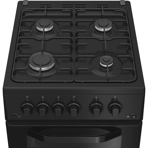 Hotpoint HTG5GCB 50cm wide Single Oven Gas Cooker - Black - A+/A Rated, Black - image 5
