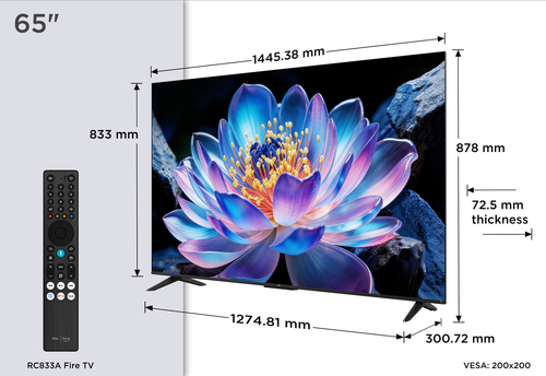 TCL 65V6D 65 Zoll, 4K UHD, Smart TV, Fire TV, HDR10+, Dolby Atmos, DTS:X, Game Master, Motion Clarity, AirPlay 2, Kompatibel mit Alexa | DTS:X, Game Master, Motion Clarity, Apple AirPlay 2, Alexa-kompatibel [Energieklasse E] – Foto 10 von 10