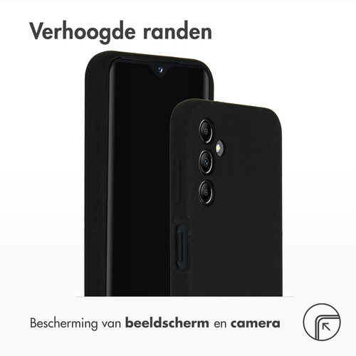 Accezz Liquid Silicone Backcover Samsung Galaxy A14 (5G) Telefoonhoesje Zwart, afbeelding 4