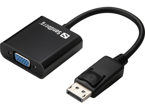 SANDBERG Adapter DisplayPort-VGA. Konvertiert DisplayPort Ausgang zu VGA Ausgang.