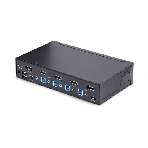 StarTech.com 4-Port DisplayPort 1.4 KVM Switch, 8K 60Hz  4K 144Hz, 2x USB 3.0 Ports, 4x USB 2.0 Ports, Hotkey Switching, TAA Compliant, afbeelding 2