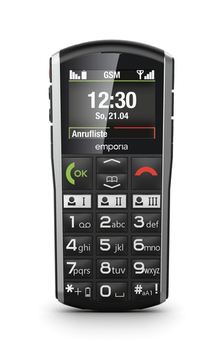Emporia SIMPLICITY 5.08 cm (2") 94 g Black, Silver