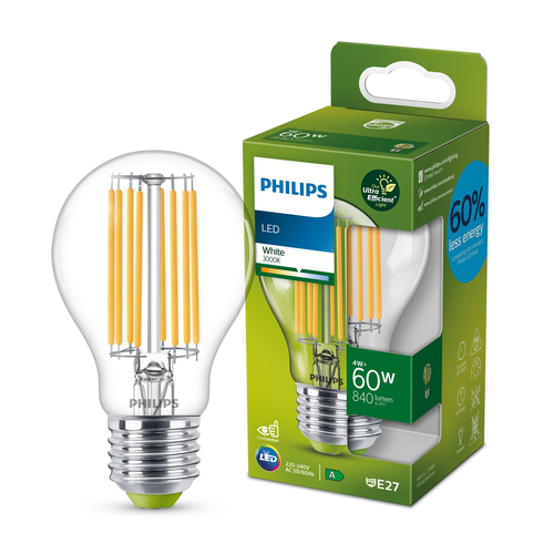 Philips 8719514343788 LED лампа Белый 3000 K 4 W E27 A