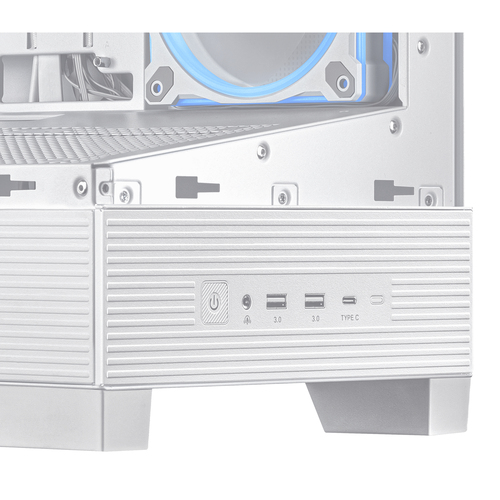 Asus A31 Plus TG Argb White Tempered Glass Mid Tower Gaming PC Case - Hidden Connectors, 360mm Radiators, 380mm GPUs - image 7