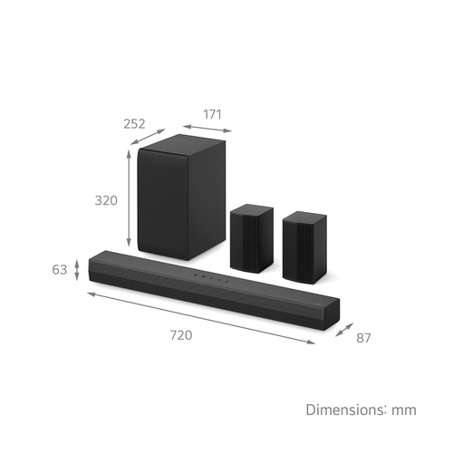 LG US40TR.DGBRLLK soundbar speaker Black 4.1 channels – image 2