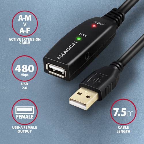 AXAGON ADR-207 - USB-Verlngerungskabel - USB auf USB - 75 m – Foto 3 von 9