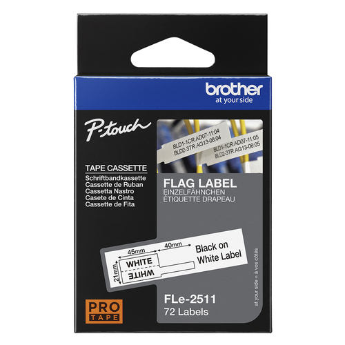 Brother Fle-2511 Die-cut Flexi Flag Label Black on White 21 x 45mm - image 4