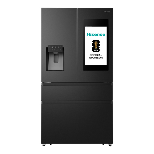 Hisense PureFlat Eclipse RF9P490GTFE Total No Frost American Fridge Freezer - Black - E Rated, Black - image 1