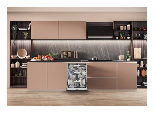 Hotpoint Hydroforce H8IHP42LUK Fully Integrated Full Size Dishwasher - Black Control Panel with Fixed Door Hinge Kit - C Rated, Black - image 4