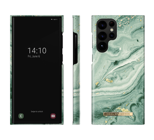 iDeal of Sweden Printed Case Galaxy S22U Mint Swirl Marble – image 2