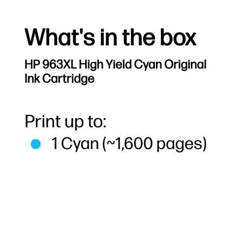 HP 963XL Original Ink Cartridge High Yield Cyan 3JA27AE - image 3