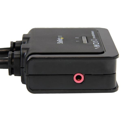 StarTech.com Conmutador Switch KVM 2 puertos HDMI USB Audio con Cables Integrados - 1080p