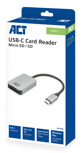 ACT USB-C-Kartenleser für SD und microSD – Foto 9 von 9