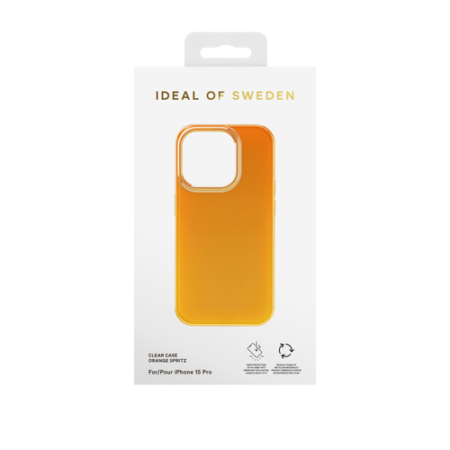 iDeal of Sweden Clear Case iPhone 15 Pro Orange Spritz – image 2