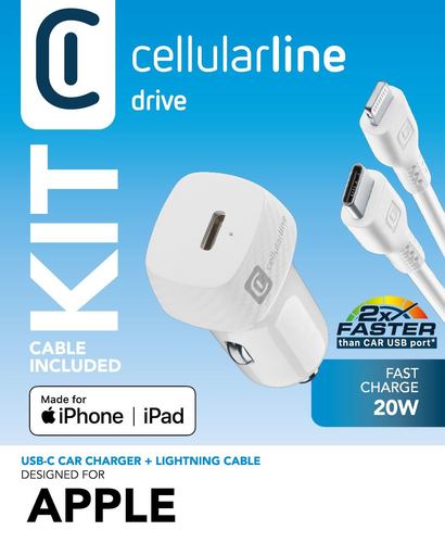 Cellularline 8018080413193 Смартфон, Универсальная Белый Прикуриватель Авто