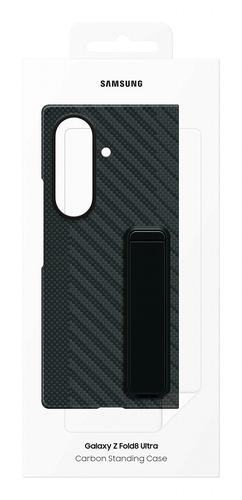 Samsung Galaxy Z Fold 8 Ultra Standing Grip Back Cover met Magneet Zwart – Foto 6 van 7
