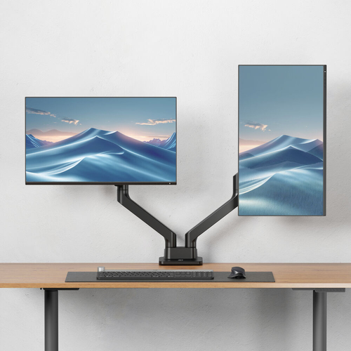 ACT AC8342 Monitorhalterung 35 Zoll mit Gasdruckfeder für 2 Monitore – Foto 3 von 7