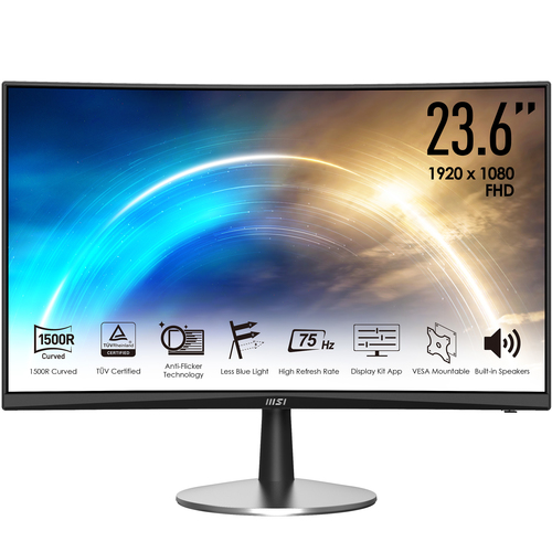 MSI Pro MP242C монитор для ПК 60,5 cm (23.8") 1920 x 1080 пикселей Full HD LED Черный