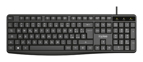 IOPLEE IOPEXTKEYB292G keyboard Universal USB QWERTY Italian Black
