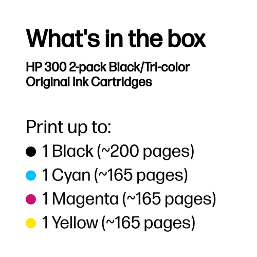 HP 300 2-pack Black/Tri-colour Original Ink Cartridges (CN637EE) - image 3