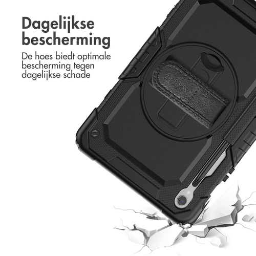 Accezz Rugged Backcover Shoulder Strap voor de Samsung Galaxy Tab S9 FE 10.9 inch / Tab S9 11.0 inch - Zwart, afbeelding 2