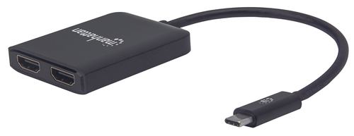 Manhattan USB-C to Dual HDMI Converter Cable, 4K@30Hz, Cable