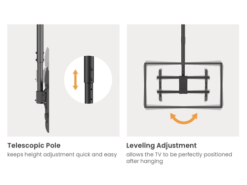 Equip 43"-86" Back to Back Dual Screen Ceiling Mount – image 6