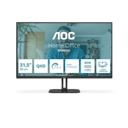 AOC V5 Q32V5CE/BK монитор для ПК 80 cm (31.5") 2560 x 1440 пикселей Quad HD LED Черный