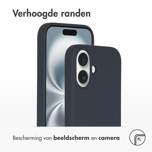 Accezz Liquid Silicone Backcover met MagSafe iPhone 16 Telefoonhoesje Blauw, afbeelding 6