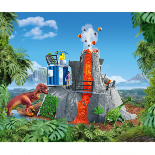 Schleich Dinosaurs - Grote vulkaanexpeditie speelfiguur, afbeelding 2